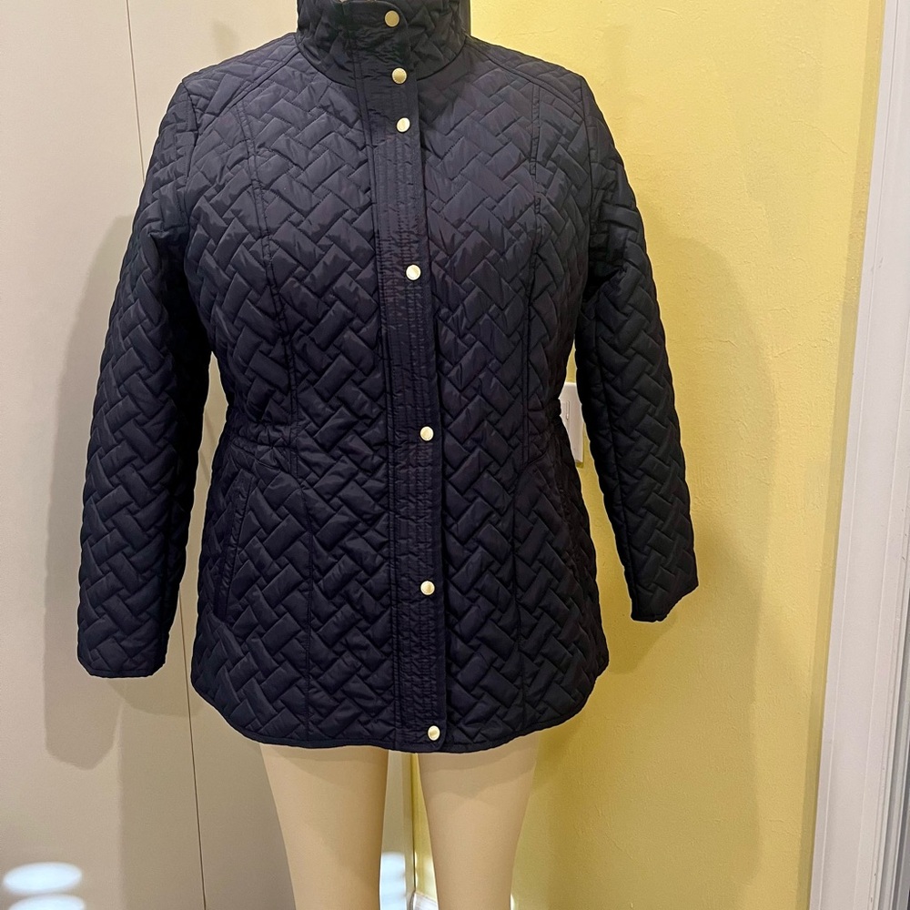 Cole Haan Navy Quilted Puffer Jacket